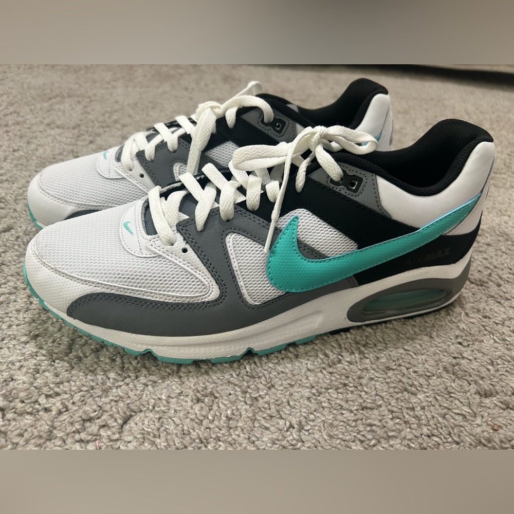 Nike White and Aqua Running Shoes